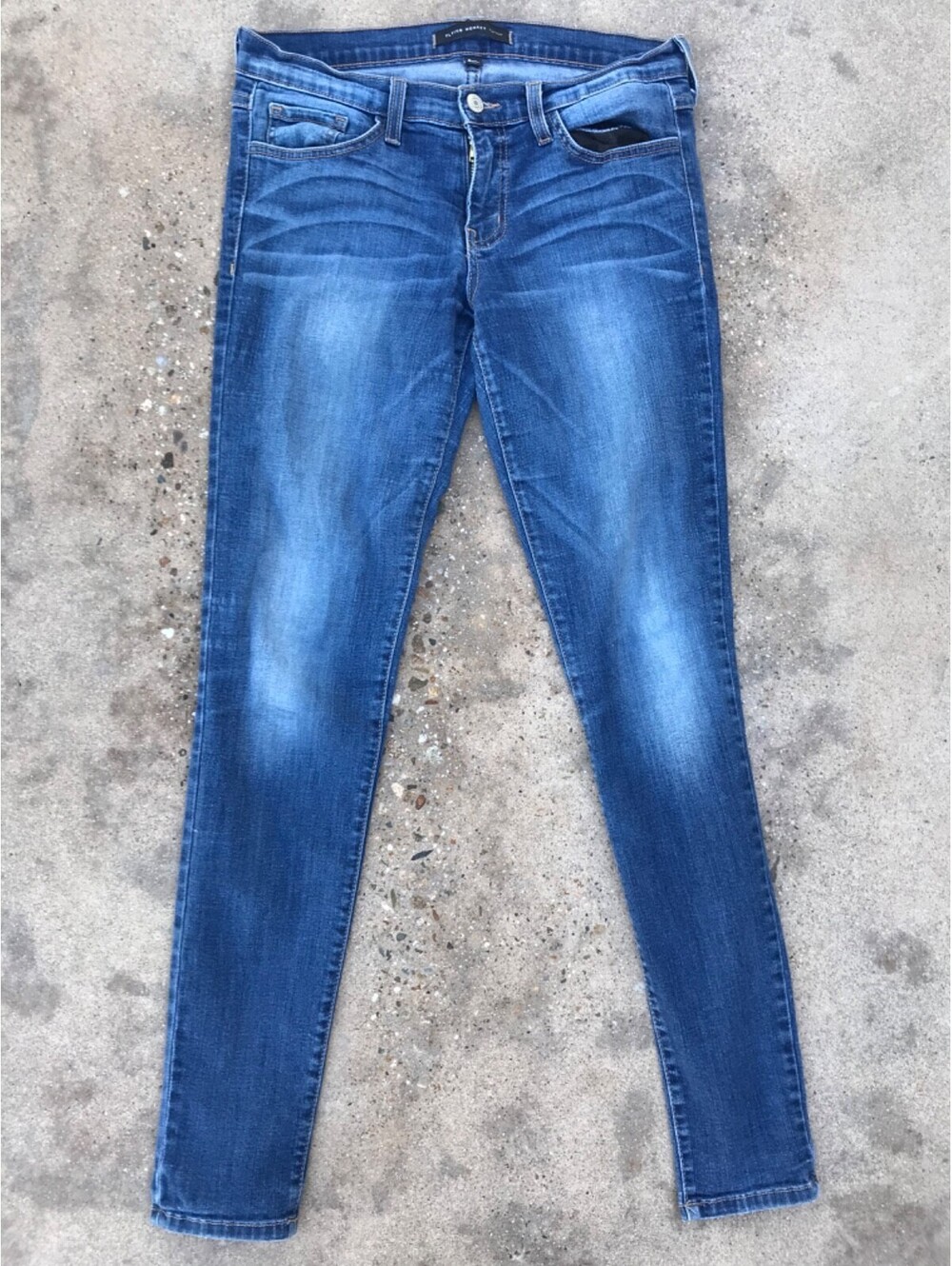 Flying Monkey Blue Denim Jeans Light Thigh Fade Platinum Skinny Jeans Tag 29